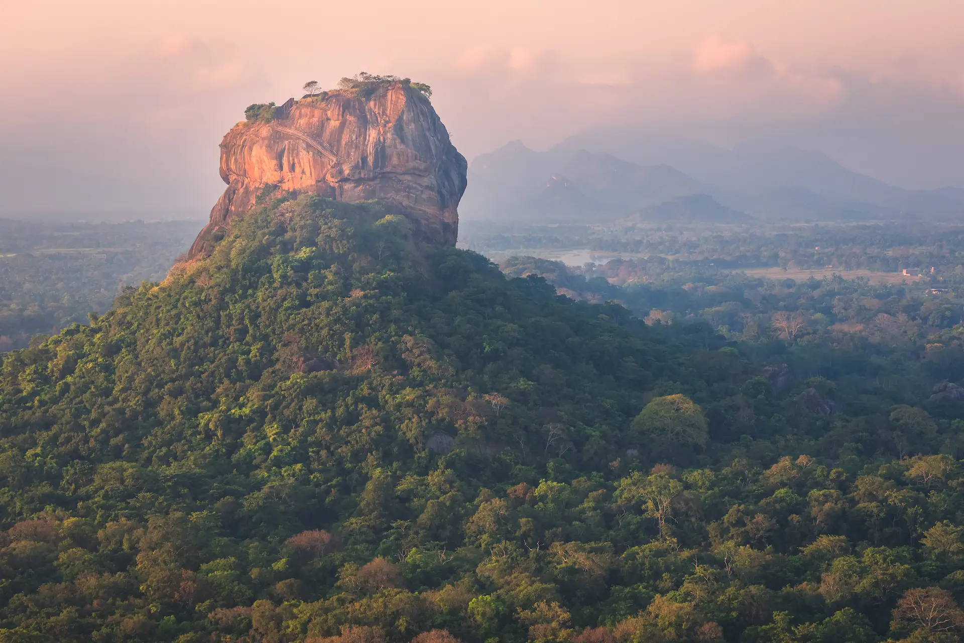sigiriya rock fortress sri lanka sunrise